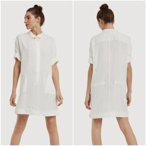 Kit and Ace Great Lengths Tunic Blouse in Ivory Cream Boxy Shirt Dress Small